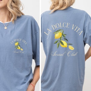 LIMONCELLO SOCIAL CLUB T-Shirt - Italien Design Mit Backprint Für Sommer & Urlaub