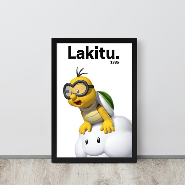 Super Mario Bros Poster, Lakitu Print Poster, Gaming Room Poster, Gaming Wall Poster, Game Gift, Video Games Poster, Gaming Wall Art