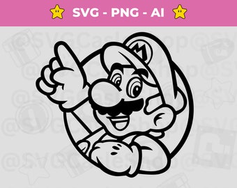 Super Mario SVG: Cricut Cut File, Sublimation Design (Digital Download)