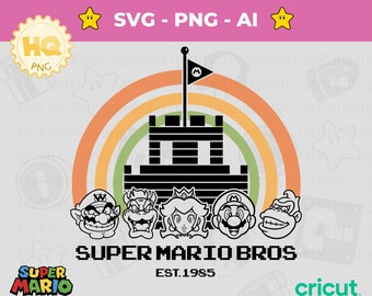 Mushroom Castle SVG: Mario Bros Cricut Cut File (Digital Download)