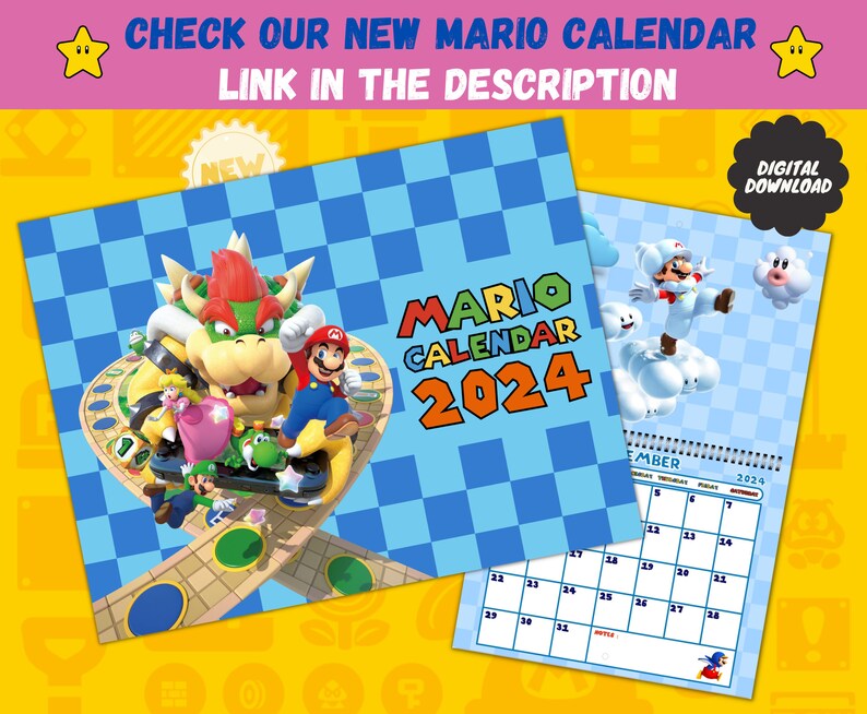 Pin the Moustache on Mario Digital Game for Kids Printable - Etsy