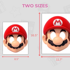 Mario Photo Booth Props, Instant Download, Birthday Party Decor, Super ...