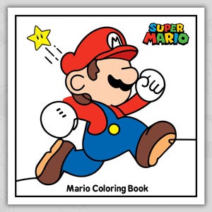 Super Mario Bros Coloring Book, 36 Printable Pages, Kids & Adults, digital Fun Pages, Printable Mario PDF for All Ages, Instant download