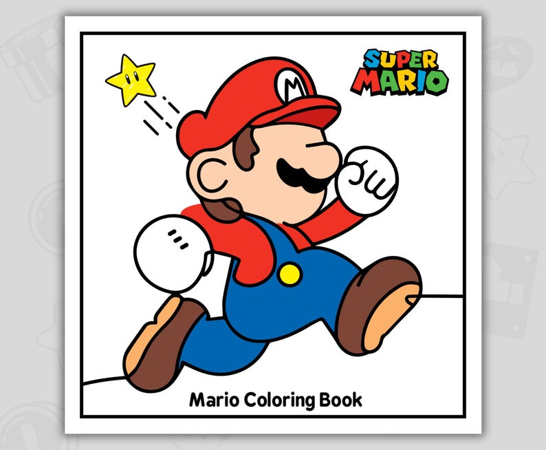 Mario Color Pdf Best Super Mario Coloring Book for Kids – 32 Printable Pages, Fun ...