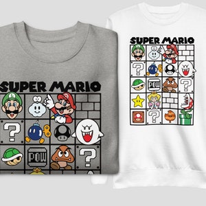 Super Mario Bros SVG, Mario T-shirt Design SVG PNG, Cricut Vector, gelaagde bestanden, Mario Brothers svg, Instant Download