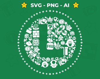 Luigi Logo SVG: Mario Vector Cut File for Cricut (Digital Download)