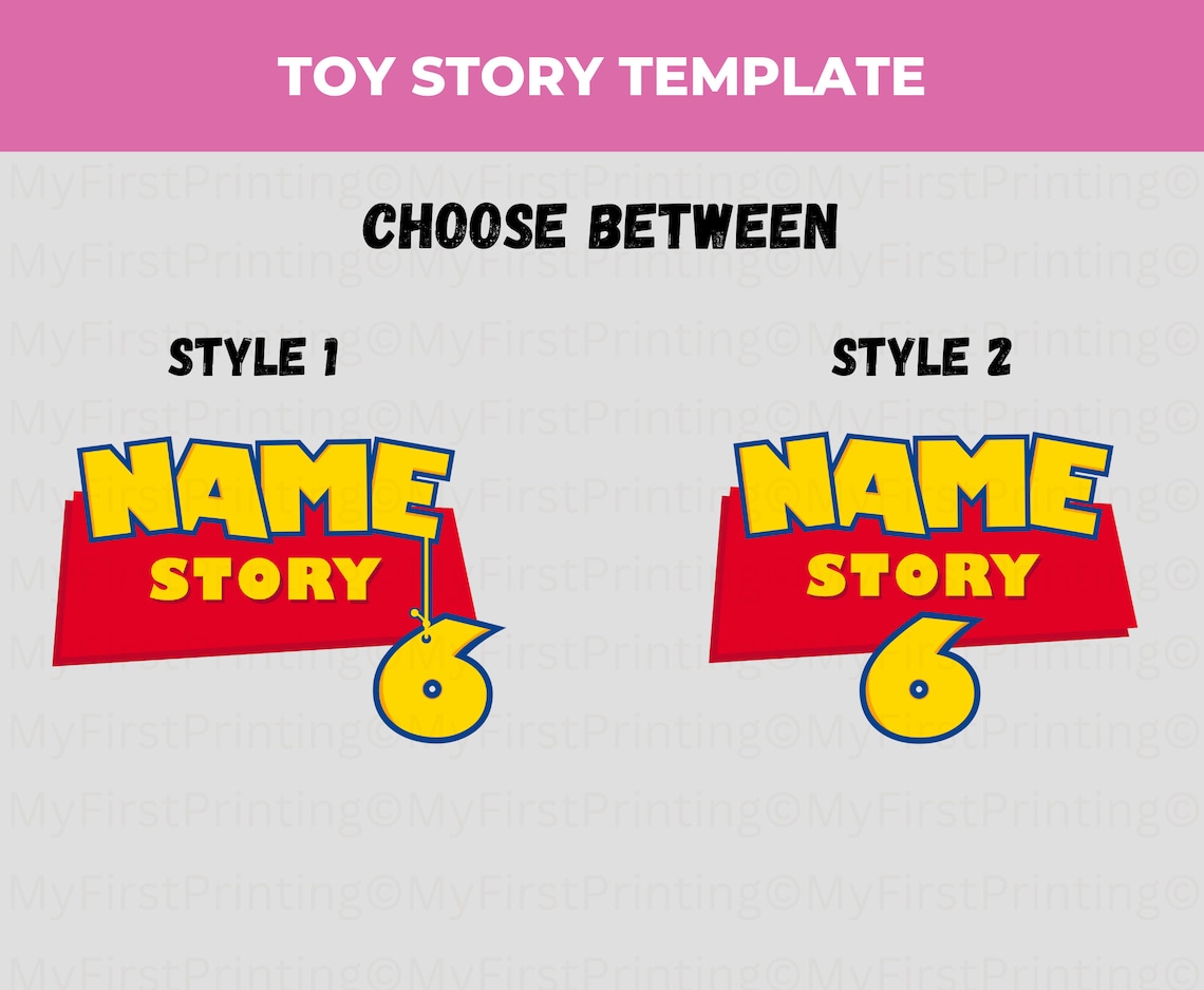 Custom Toy Story Logo Name Toy Story Birthday Logo Instant Etsy
