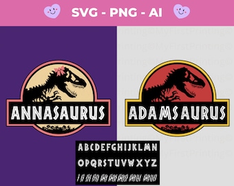 Jurassic Park Font SVG: Dinosaur Vector Cut File (Digital Download)
