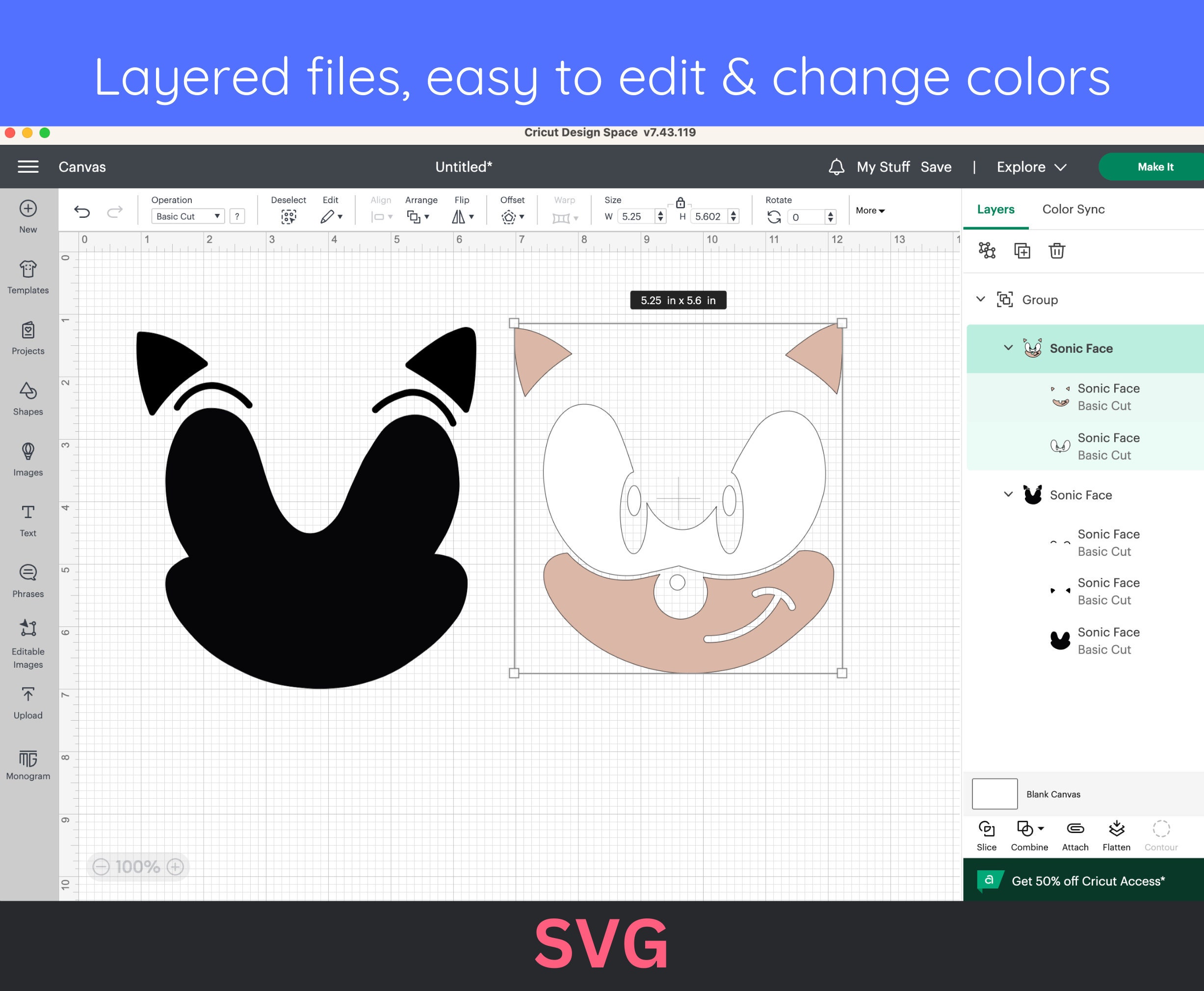 Sonic Face Layered SVG Craft Sonic-inspired Masterpieces - Etsy UK
