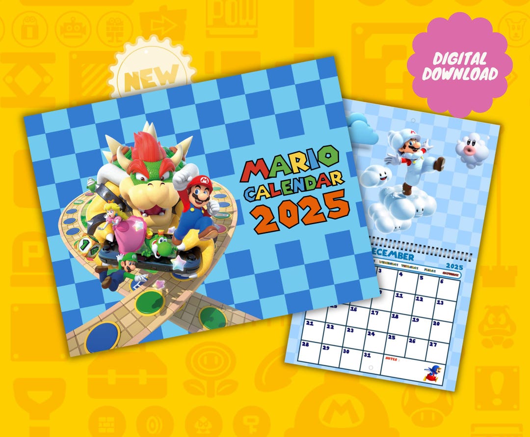 2025年版 スーパーマリオブラザーズカレンダー：任天堂ゲーマー