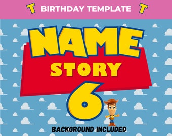 Custom Toy Story logo Name, Toy Story Birthday Logo, Digital Download, Birthday Cake Topper File