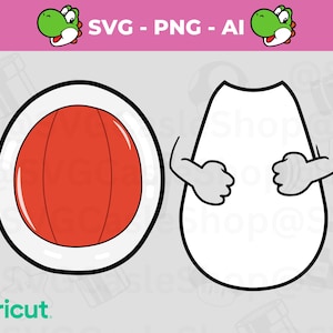 Puede incluir: Un archivo gráfico digital que presenta un elemento circular rojo y blanco junto a un contorno blanco en forma de pera con dos manos grises a los lados. El banner superior muestra el texto SVG - PNG - AI con dos pequeños iconos de dinosaurio verde.