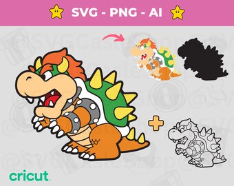 Bowser SVG : Super Mario svg, Cricut vector, Cut File (Digital Download)