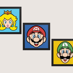 Super Mario Bros. Poster Set: Mario, Luigi, Princess Peach (Digital Download)