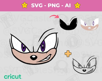 Knuckles face Layered SVG - Craft Sonic-Inspired Masterpieces - Sonic Game Cut file Instant Download for Silhouette, Cricut & Crafting