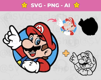 Super Mario SVG: Vector Cut File for Cricut & Silhouette (Digital Download)