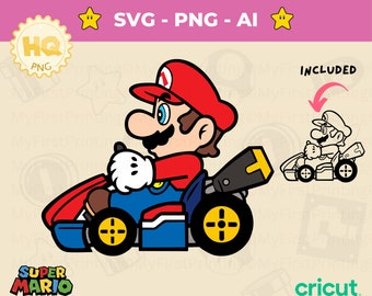 Super Mario Kart SVG: Cricut Cut File, Printable (Digital Download)