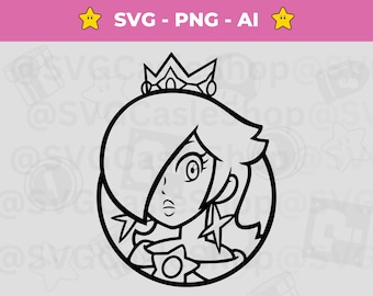 Prinzessin Rosalina SVG: Mario Spiel geschnitten Datei (Digitaler Download)