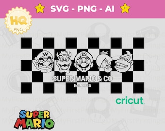 Super Mario Friends SVG: Plik do wycinania projektu koszulki (pobranie cyfrowe)