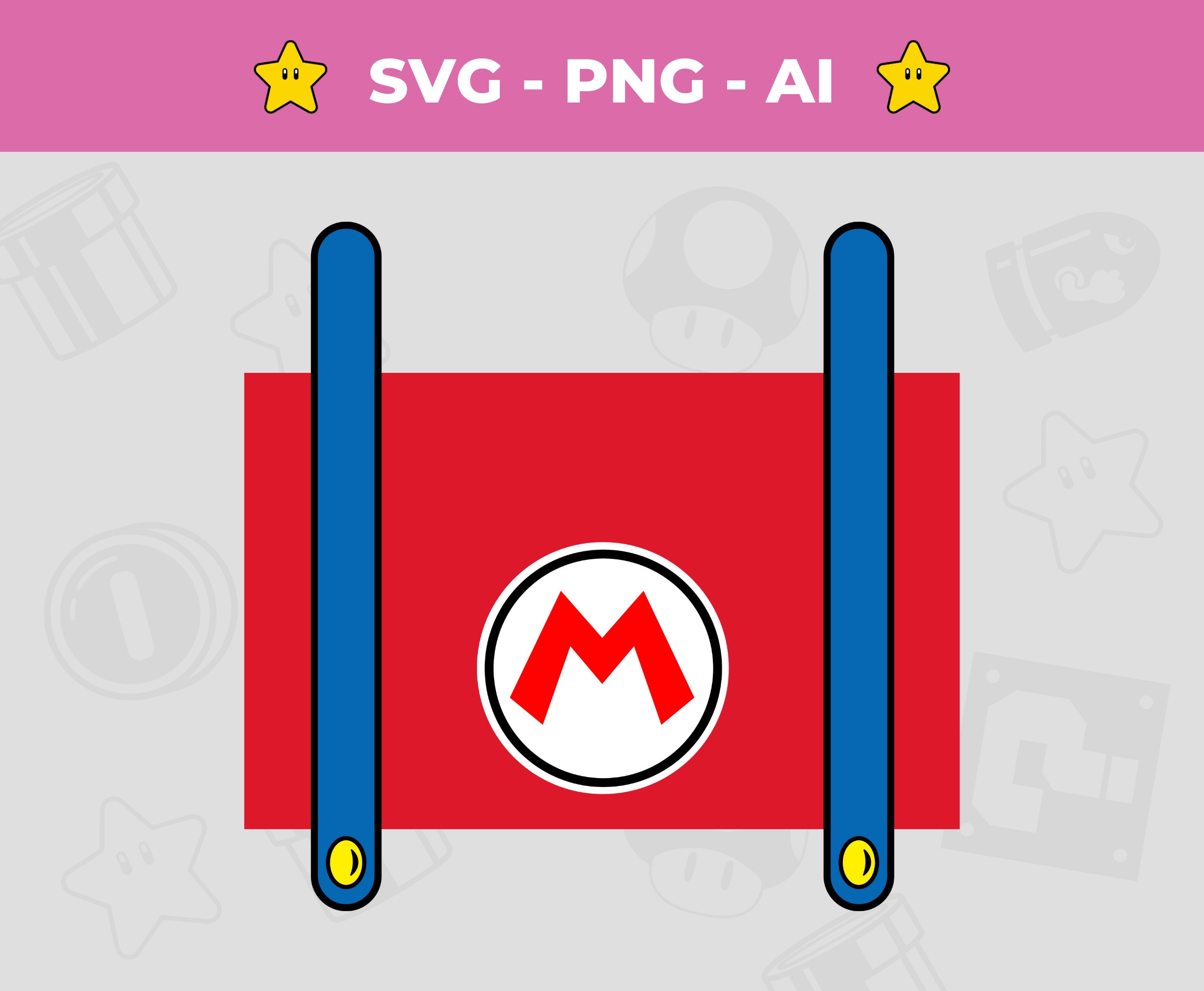 Mario Suspender Costume SVG Instant Download Craft Your Etsy