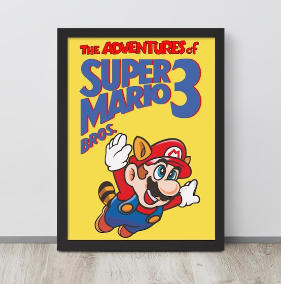 Super Mario Bros Poster: Retro Video Game Print (digital