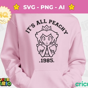 Princess Peach SVG: Super Mario Cricut Clipart (Digital Download)