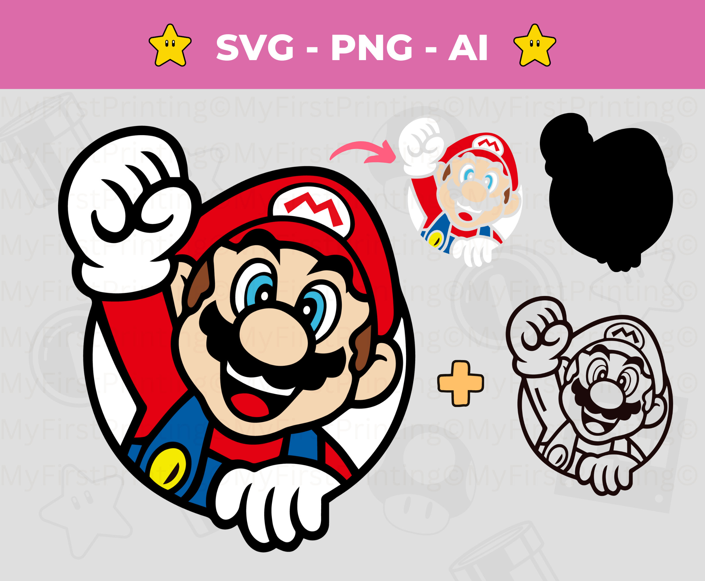 Mario SVG Bundle: Mario Characters svg, Super Mario svg, Mario Kart svg  Files, Mario Bros svg, Super Mario Halloween SVG, Mario Bros PNG