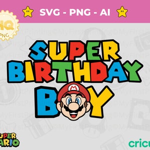 Digital Birthday Boy svg, Super Mario Party T-shirt svg, Mario Bros Geburtstag png, Super Party svg, Super Mario Design, Instant Download