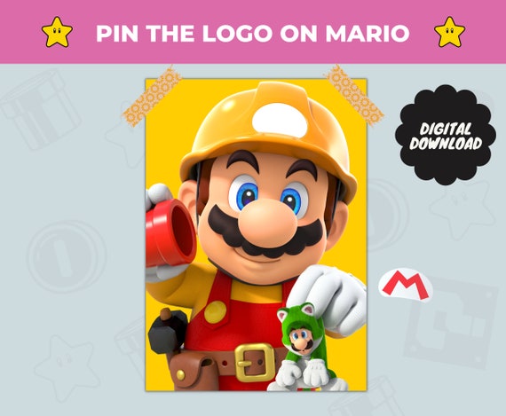 Printable Pin The Mario Logo On Mario Game For Kids Interactive.