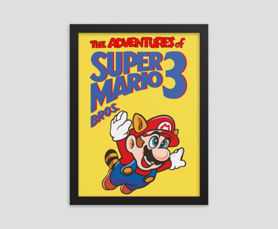Super Mario Bros 3 Poster: Retro Video Game Print (digital