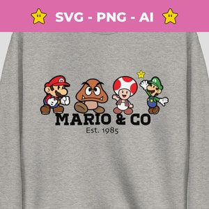 Super Mario Bros svg, Mario Brothers svg png, Cricut Vektor geschnitten Datei, Silhouette & Cricut, Instant Download