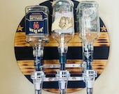 Whiskey & Bourbon Dispenser, Liquor Dispenser, Wall Mount Liquor Dispenser, Man Cave Decor, Barrel Bar, Father&#39;s Day, Gifts for Him