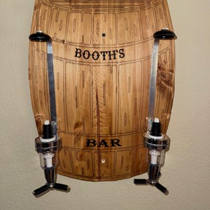 Whiskey Barrel Dispenser- Customizable
