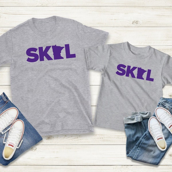 Minnesota Vikings youth tshirt, Women’s Vikings T-shirt, men’s Vikings T-shirt, Skol Tshirt, MN Family tee, NFL, Mommy & Me, Matching Shirts