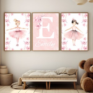 Ballerina Wall Art, Ballet Prints, Ballet wall art, Girls Ballet prints, Ballet prints girls bedroom, girls bedroom prints, ballerina prints