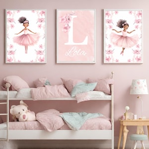 Ballerina Wall Art, Black Ballerina Print Ballet Prints, Ballet wall art, Girls Ballet prints, Ballet prints girls bedroom, ballerina prints