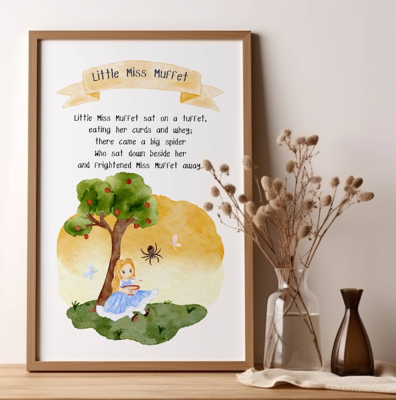 Nursery Rhyme Wall Art Nursery Rhyme Decor Nursery Rhyme Etsy