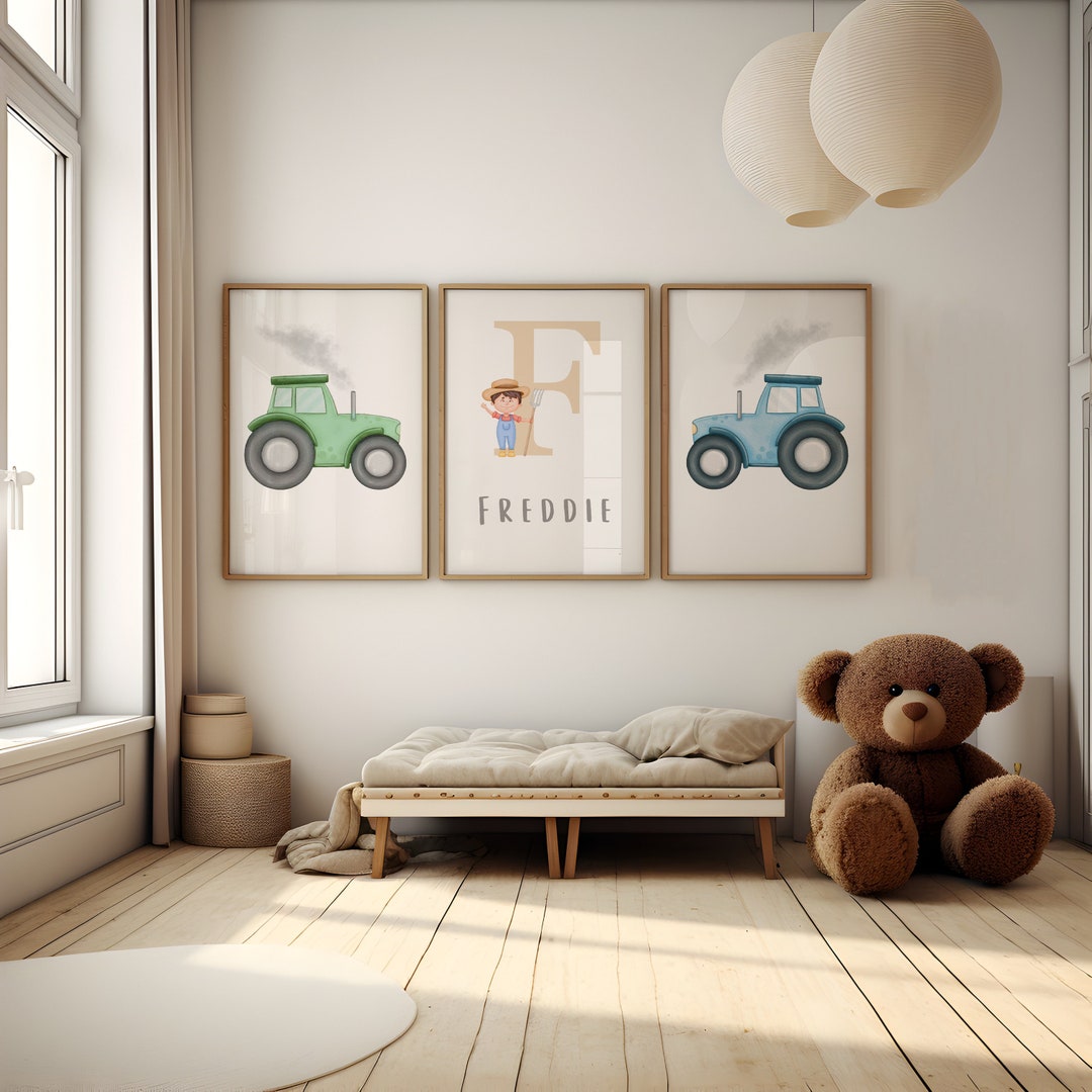 Tractor Prints Farmyard Wall Art Tractor Wall Decor Boys Etsy