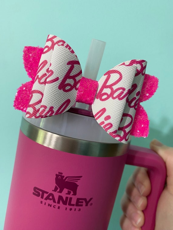 Pink Straw Topper, Bow Straw Topper Stanley, Bows for Tumblers