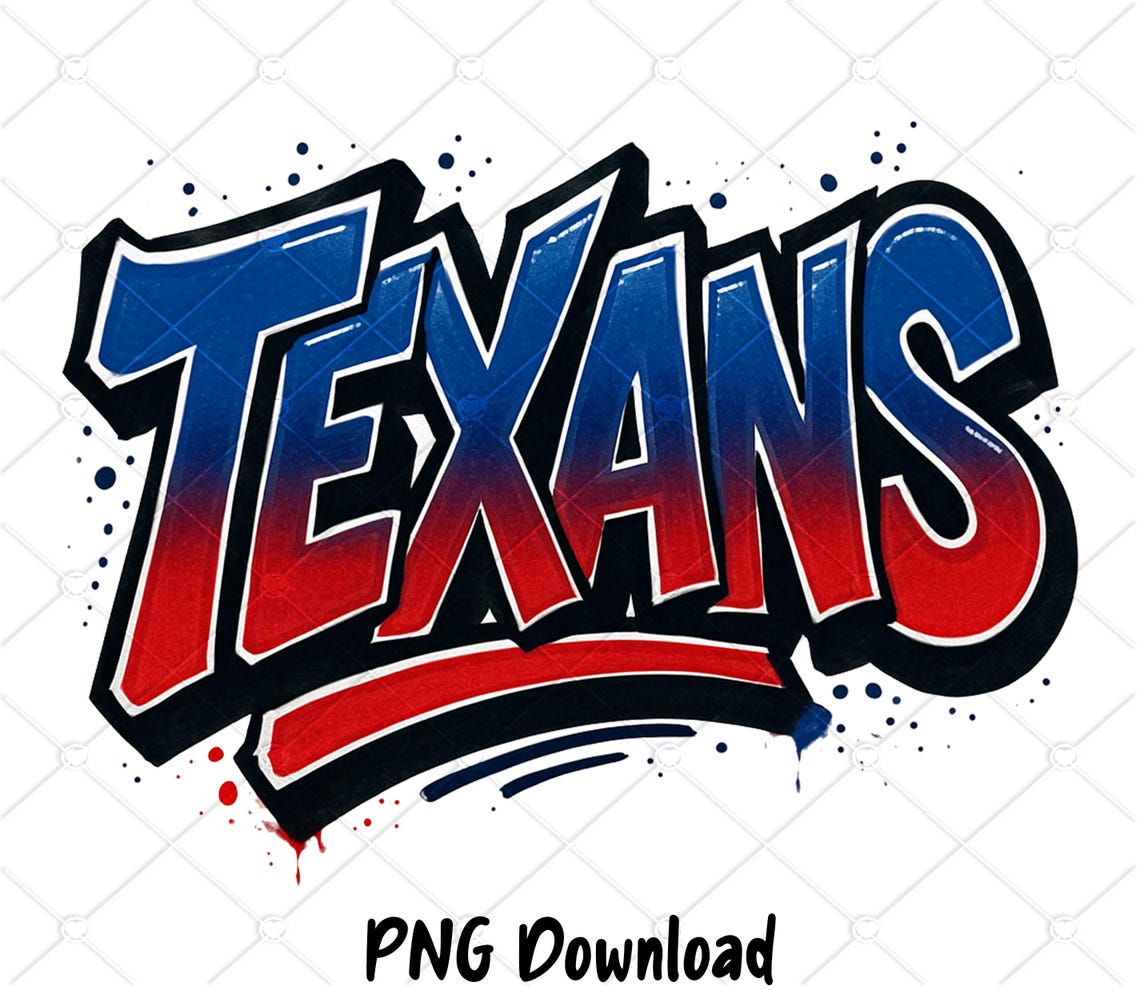Texans Urban Graffiti PNG: Football Design Digital Download - Etsy