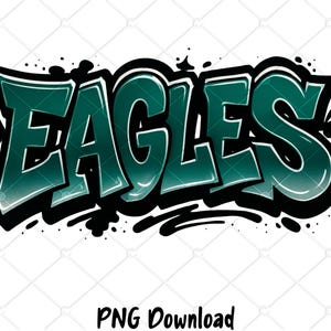 Eagles Urban Graffiti PNG:  Football Design Digital Download