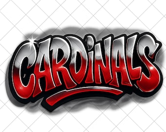 Cardinals Graffiti PNG: Projekt piłki nożnej do pobrania w wersji cyfrowej