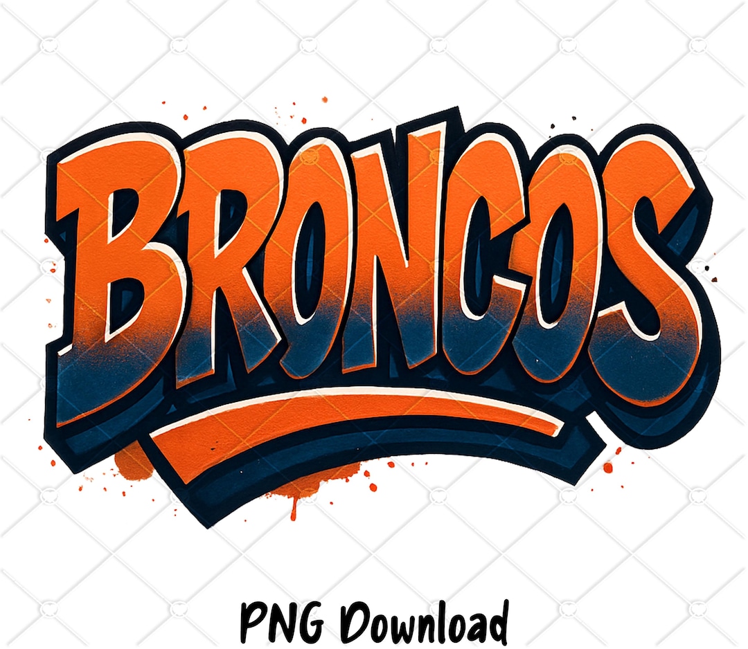 Broncos Urban Graffiti PNG: Football Design Digital Download - Etsy