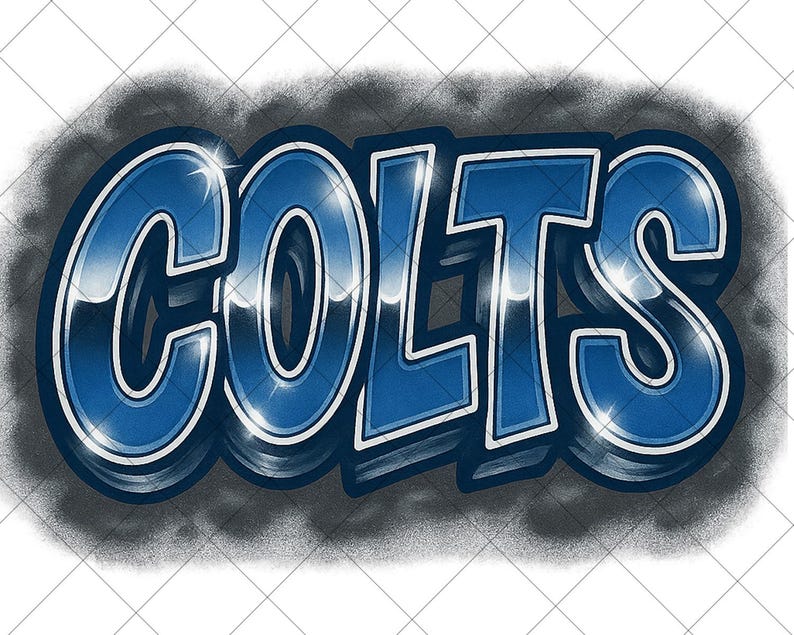 Colts Graffiti PNG: Football Design Digital Download - Etsy