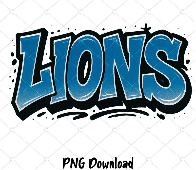 Lions Urban Graffiti PNG: Football Design Digital Download - Etsy
