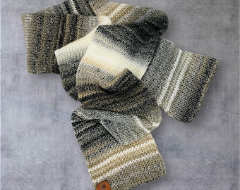 Handmade Knitted Extra Long Scarf, Cosy Winter Wear