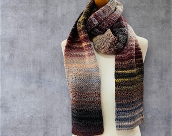 Handmade Knitted Extra Long Scarf, Cosy Winter Wear