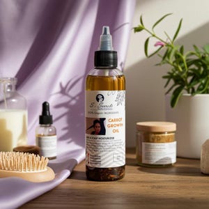 Carrot Hair Growth Oil – Scalp Stimulator with Biotin & Herbs, 2oz image 7