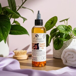 Carrot Hair Growth Oil – Scalp Stimulator with Biotin & Herbs, 2oz image 8