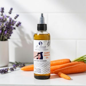 Carrot Hair Growth Oil – Scalp Stimulator with Biotin & Herbs, 2oz image 12